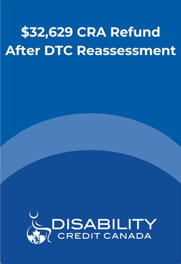 Disability Tax Credit: After CRA approved eligibility for prior years, past tax returns were reassessed, resulting in a $32,629 refund. Outcomes depend on tax history and approved years, and nothing is guaranteed. Tax season is when many families discover this too late. Learn how eligibility works for free in our profile. #DisabilityTaxCredit #CRA #TaxRefundCanada #TaxSeasonCanada #CanadianTaxes