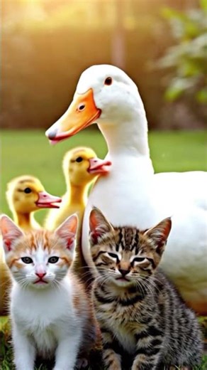 Cats and Ducks’ Unexpected Friendship | Heartwarming Animal Moments in Nature