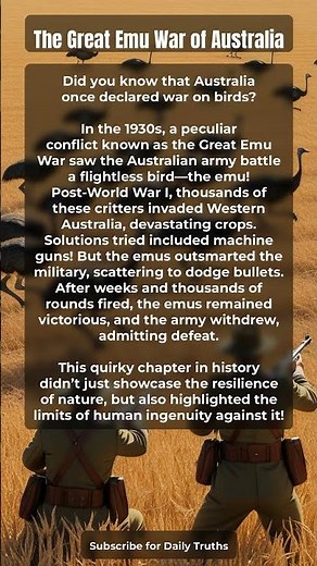 The Great Emu War of Australia