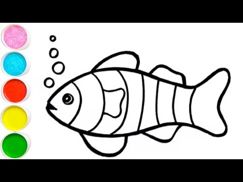 How to draw fish big fish easy step by step drawing tutorial.