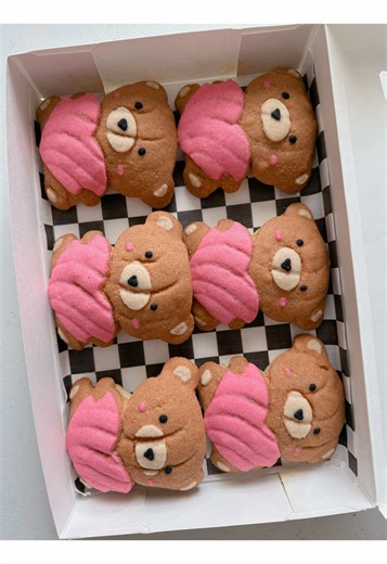 Teddy Bear Heart Conchas 🧸🩷 #teddybear #valentine #valentinesday #valentinesdaygift #conchas