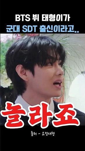 BTS V (Kim Taehyung) is from the SDT (Military Strategic Training), and you're saying the reactio...