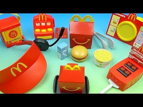 2023 McDONALD'S DRIVE THRU PLAY SET of 7 HAPPY MEAL COLLECTIBLES VIDEO REVIEW