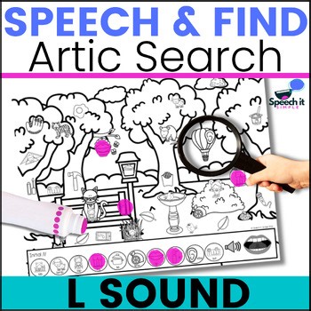 Speech and Find - L Sound - Articulation Worksheets - Find It - Speech Therapy
