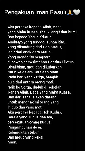Pengakuan Iman Rasuli GMIM: Doa dan Makna