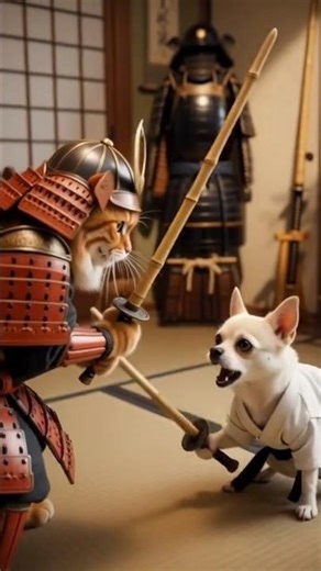 Samurai Cat vs Karate Dog — The Most Unexpected Training Battle!