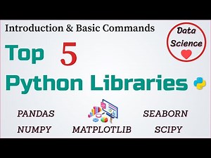 5 Python Libraries For Data Science Beginners | Pandas | NumPy | Matplotlib | Seaborn | SciPy