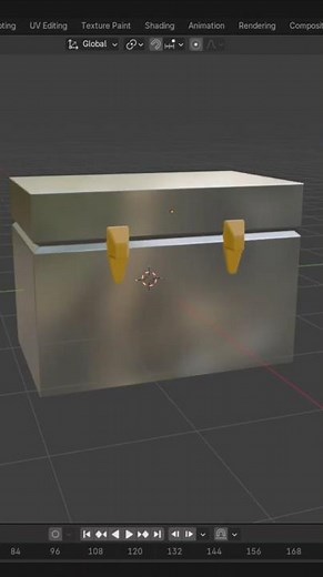 Modeling a Low-Poly Trunk Box in Blender #3dmodeling #lowpoly #blenderbeginner