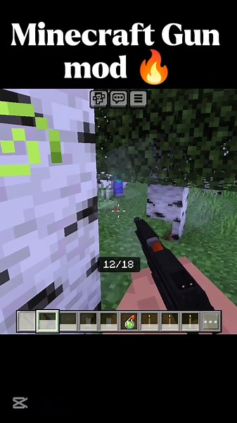 Minecraft New Gun Mod 🔥#minecraft #minecraftmods #shorts