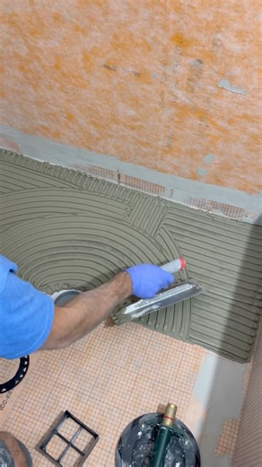 Mudding a Shower Floor