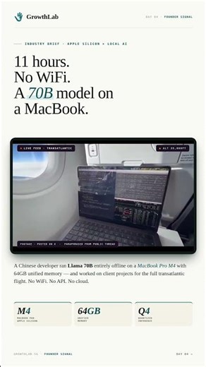 Someone just ran a 70-billion parameter Llama model on a MacBook