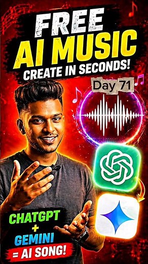 Free AI Se Song Banao 😳 | ChatGPT + Gemini Full Process (No Copyright!) Day 71 #mission1mwithyou