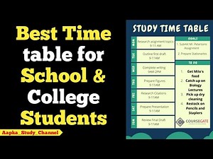 How to make Time Table | Time Table kaise bnaye | Best study time table | in hindi