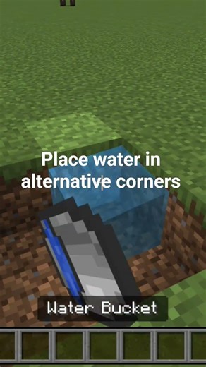 how to make an infinity water source #minecraft#minecraftshorts