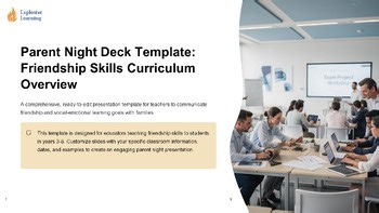 Parent Night Deck Template: Friendship Skills Curriculum Overview (Google