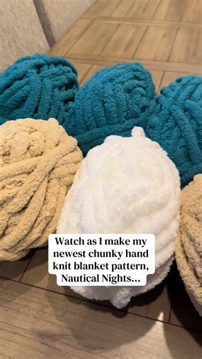 Wistfully Woven | This is my newest chunky hand knit blanket pattern, Nautical Nights, which will be available on my Etsy soon at wistfullywoven.etsy.com.... | Instagram