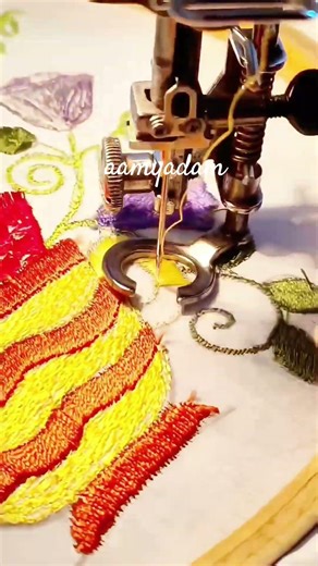 Embroidery with a regular sewing machine #normalsewingmachine #embroidery #embrodering #sewingtools