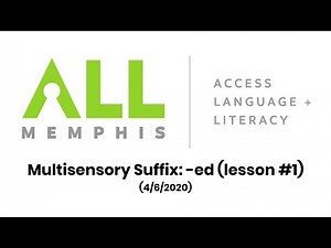 Multisensory Suffix: -ed (lesson #1)