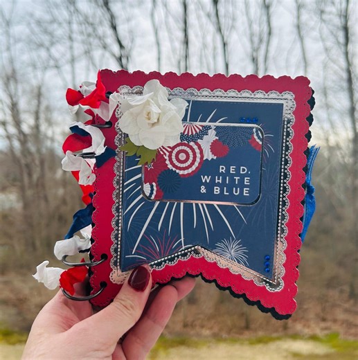 Banner Shaped Mini Album, Fourth of July Mini Album, Album Journal, Ring Bound Album - Etsy