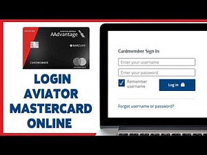 How To Login Aviator Mastercard Online Account 2024 | Aviator Mastercard Sign In Guide