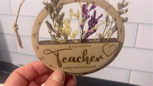 Teacher Laser Cut File Teacher Laser Dried Flowers SVG File Teacher Appreciation Laser Cut Design Teacher Gift File Laser File Car Charm SVG - Etsy