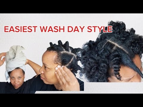 Easiest Wash Day Style for 4C Hair | Bantu Knots Tutorial + History 🌍