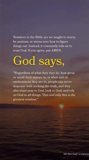 🙏 The Bible Never Tells Us to Worry — It Tells Us to Trust God ✨