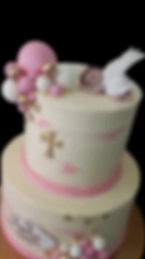Ideas y Decoración para Pasteles de Bautizo de Niña