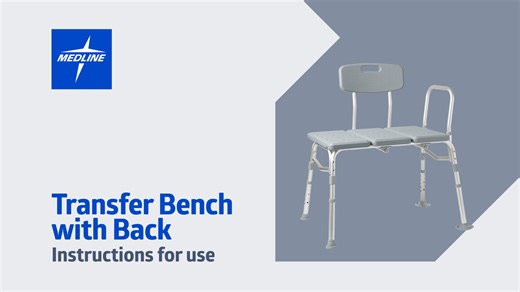 Medline Transfer Bench with Back – Instructions for Use