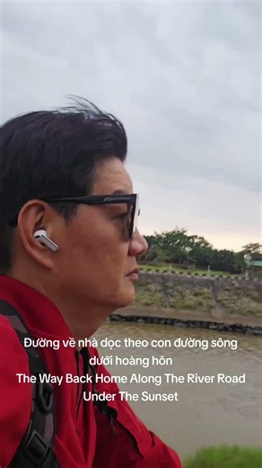 The Way Back Home Along The River Road Under The Sunset