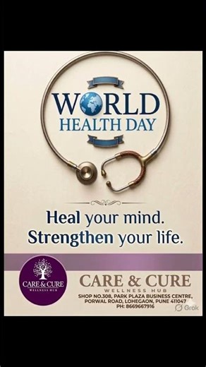 World Health Day 2026 | Heal Your Mind, Strengthen Your Life | Care & Cure Wellness Hub-Pune