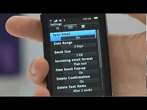 How to set up and operate the Exchange email function on Sony Ericsson Vivaz