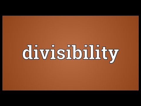 Divisibility Meaning