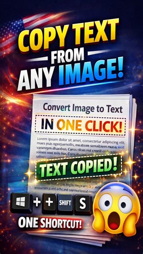 📸🖱️ Copy Text from ANY Image in Windows with ONE Shortcut – This Feels Like Magic! 🇺🇸✨