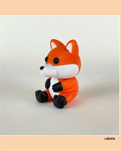 3D Printed Articulated Fox Keychain