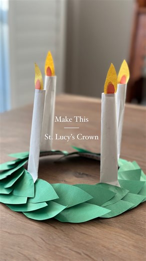How cute is this St. Lucy’s paper crown? This simple project is such a sweet way to teach your children about St. Lucy’s courage and generosity while inviting them to participate in her celebration. Whether your kids use the crown for a morning procession or storytelling, it’s going to be a fun addition to your St. Lucy’s Day traditions. So, grab your supplies, gather around the table, and let’s create something special to honor such an inspiring saint! 🍃 Comment “Lucy” for the tutorial! . . . 