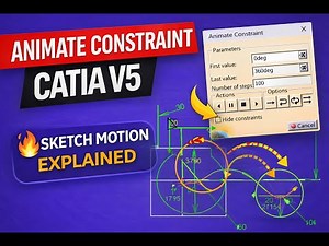 Animate Constraint in CATIA V5 Sketcher | 2D Sketch Motion Explained