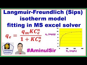 Langmuir-Freundlich (Sips) Isotherm model fitting in MS excel solver