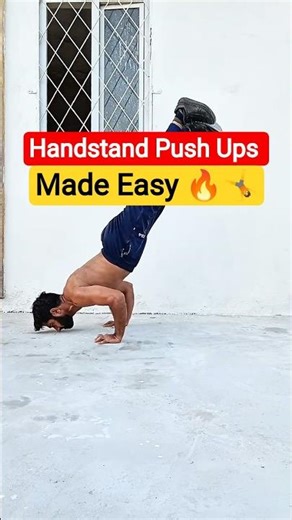 Handstand Push Ups | HSPU Tutorial 🤸‍♀️🔥 #Shorts