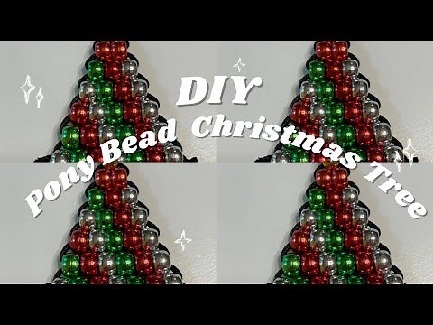 How to make a PONY BEAD Christmas Tree | Pony Bead Keychain | Pony Bead Ornament