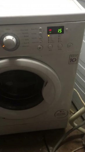 LG Direct Drive Washing Machine On Spin Cycle.