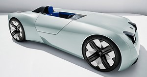 makkina spotlights roadster triumph TR25 as single-seat show car with edgy shoebox form