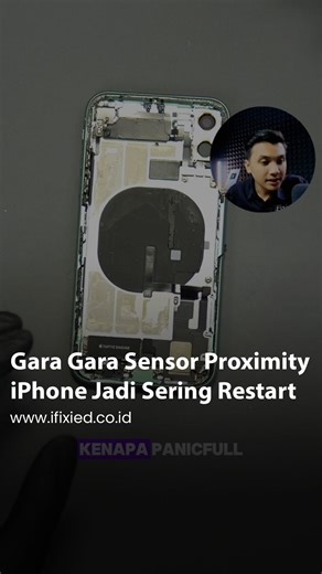 APPLE SERVICE • APPLE SHOP on Instagram: "iPhone yang sering restart ternyata tidak selalu disebabkan oleh battery atau mesin. Salah satu penyebab yang cukup sering terjadi adalah sensor proximity yang bermasalah. Sensor ini berfungsi mendeteksi jarak saat menelepon dan terhubung langsung dengan sistem serta jalur daya. Ketika sensor rusak, short, atau fleksibelnya tidak stabil, sistem akan membaca error berulang. Hal ini memicu proteksi sistem sehingga iPhone melakukan restart otomatis untuk me