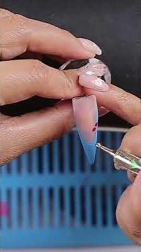 How To: Love Heart Cherry & French Tip Nail Art Tutorial 🍒💗