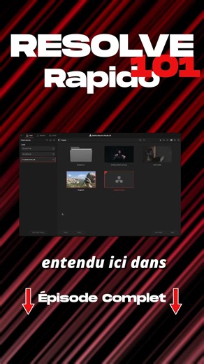 Import/Export Projet! RESOLVE101 Rapido