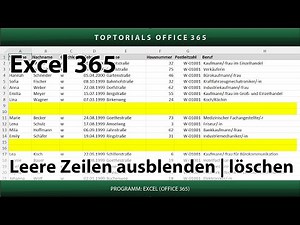 Hide or delete empty rows | Excel 365 Tutorial