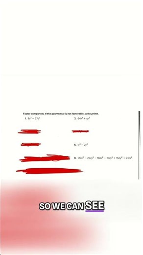 Algebraic Factoring: Cubes and Differences Revealed! #shorts