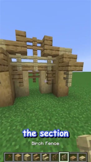 How to build a BIRCH AND OAK wood bridge in minecraft! latest snapshot! 1.22 #shorts
