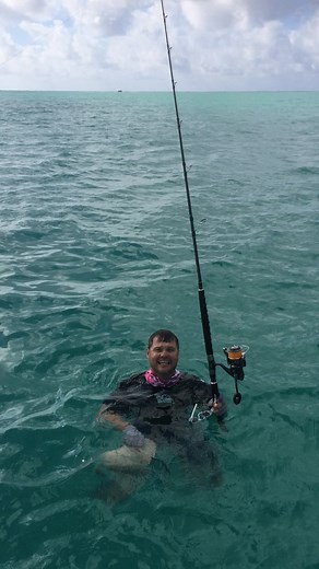 When you cast not only your lure in, but the whole combo, @Shimano Fishing Stella and all! Only one thing to do. Dive in after it! #ifishtv #savedit #cleanedupworksfine #epicfail