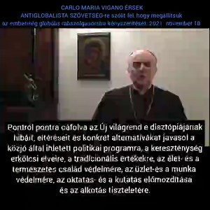 Carlo Maria Viganó érsek üzenete